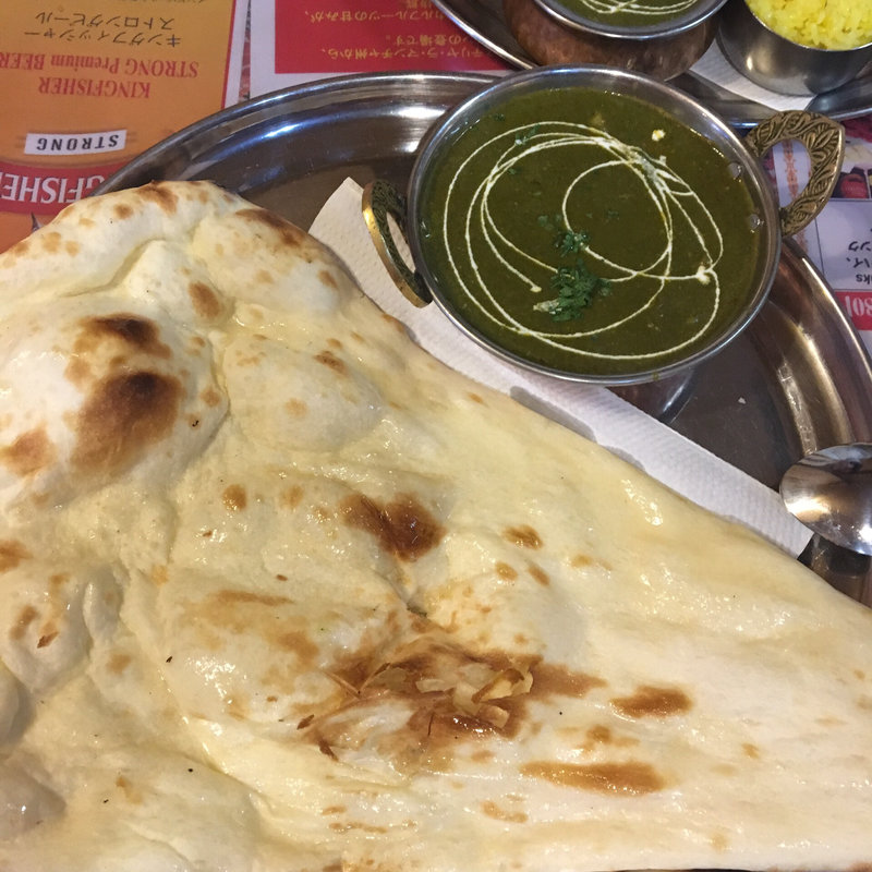 ほうれん草チキンカレーランチ(ニューナマステヒマール NewNamaste Himal 向河原店)