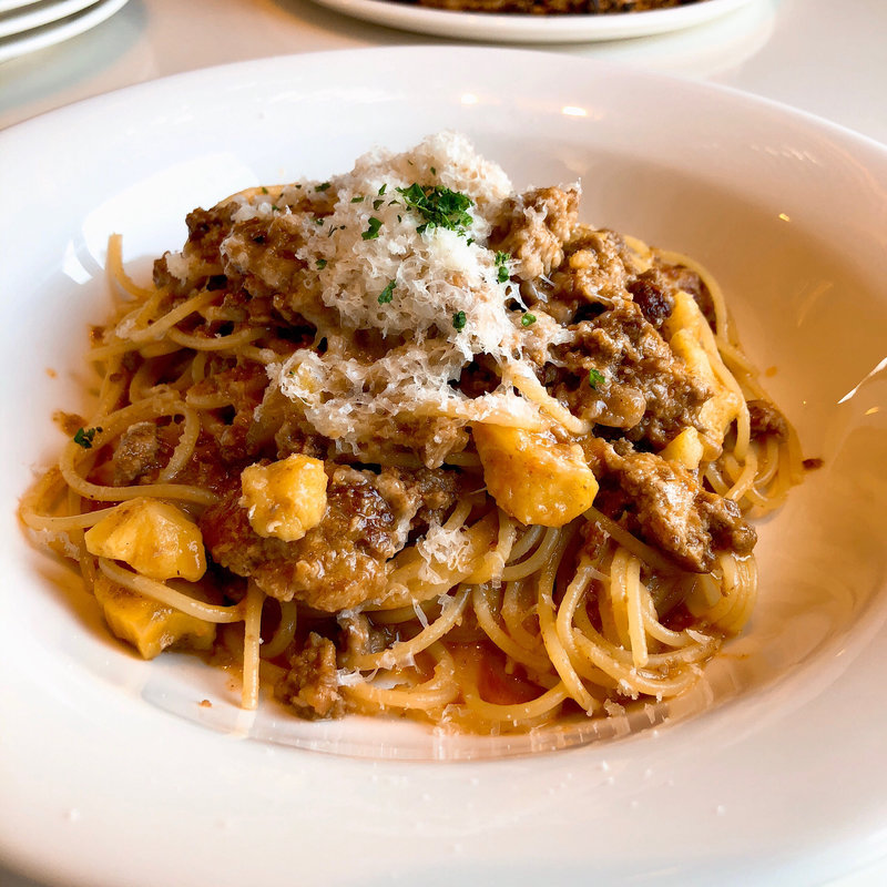 栗が入った傘風桜のミートソース(傘風楼 )