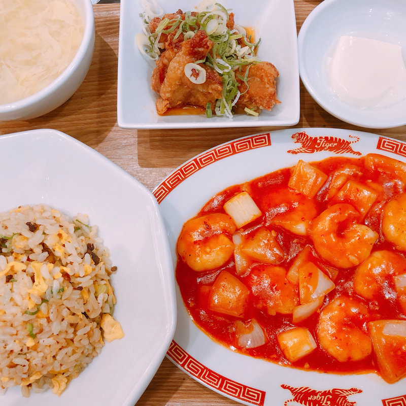 エビチリ定食(タイガー軒 イオンモール堺鉄砲町)