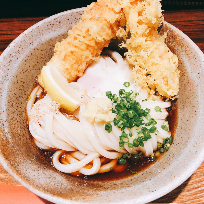 鯛ちくわ天、えび天トッピング(うどん屋 きすけ )