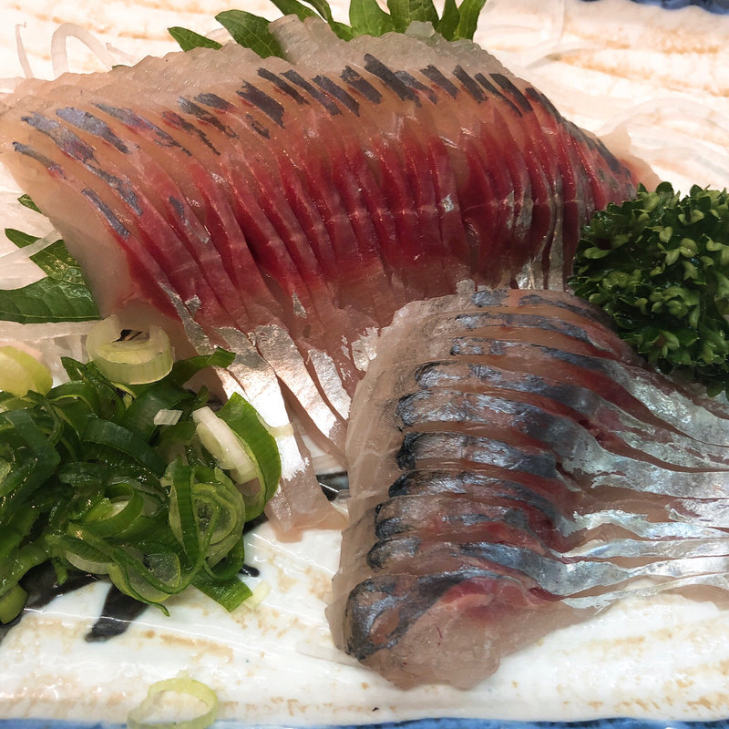 アジお造り(いこい食堂)