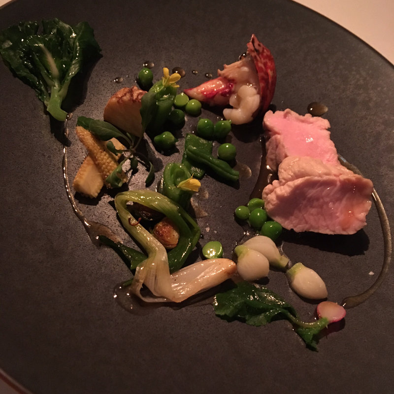 仔牛 活オマールブルー シヴェ -ブラン- 春野菜(レストランひらまつ 広尾)