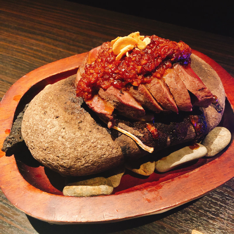 大沼黒牛サーロインの陽炎石焼き(MAIMON GINZA （マイモン）)