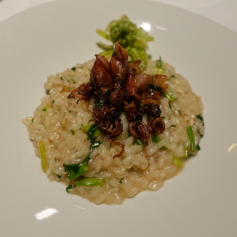 ホタルイカとセリのリゾット(箱根エレカーサ )