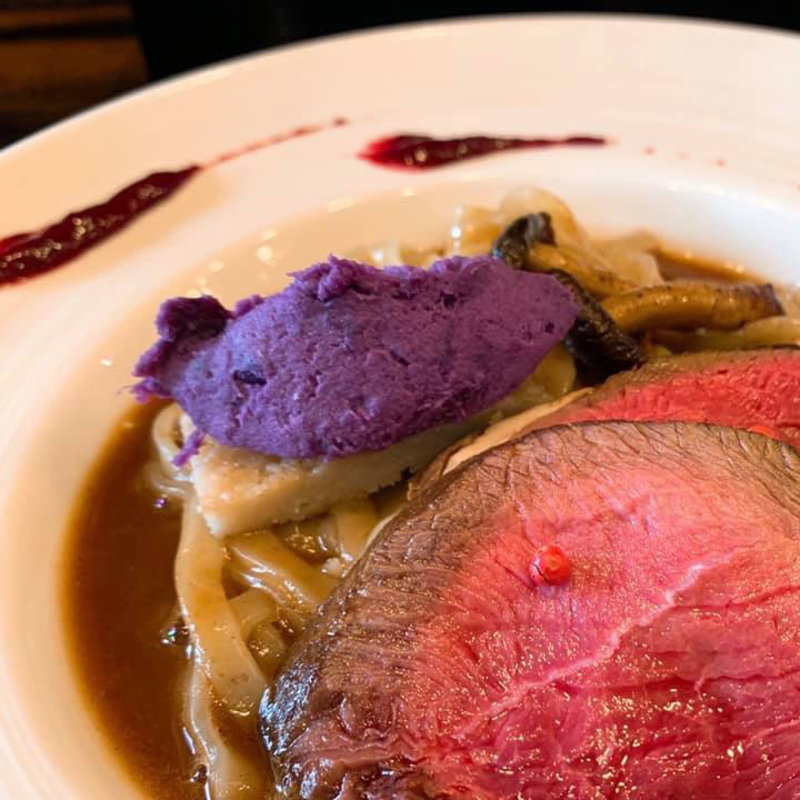 10月、11月限定(限定10食) フォンド・シュブルイユをクランヴヌールでレンコンのガレットと和栗のモンブランと共に..(稲荷屋 （イナリヤ）)