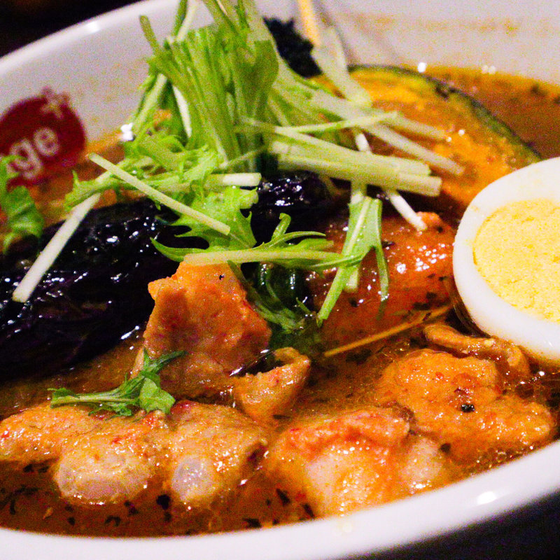 北海道産 牛もつ and 野菜カレー(スープカリー スアゲ プラス 本店)