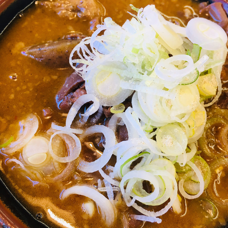 もつ煮(くるまやラーメン 足利山前店)
