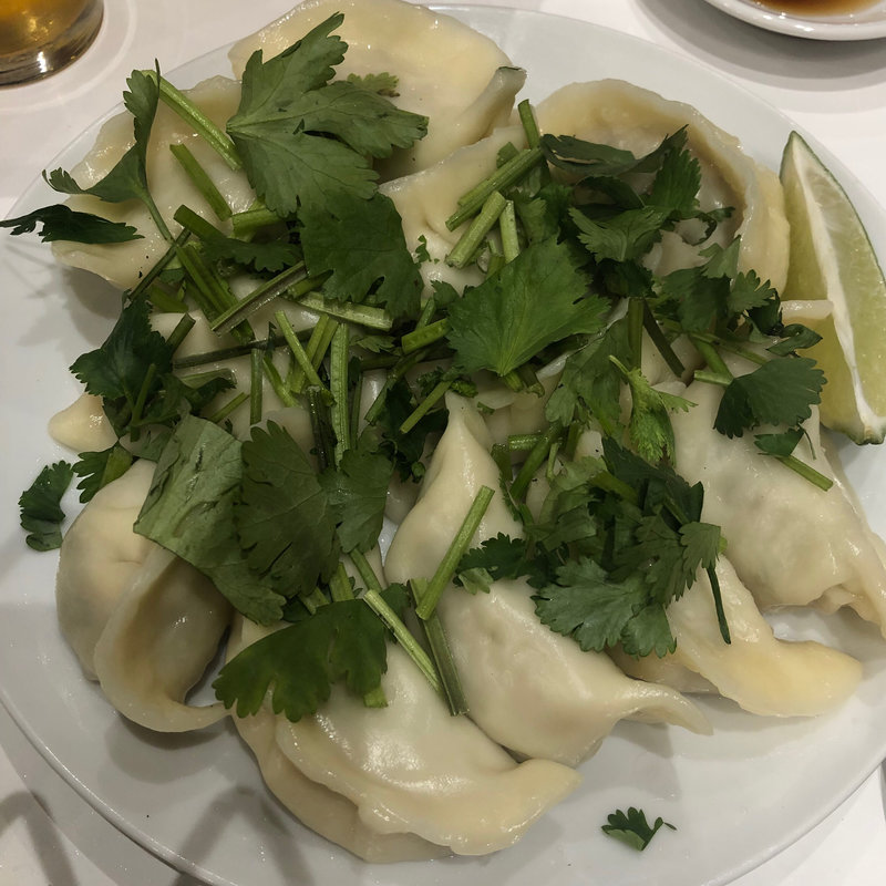 パクチー水餃子(餃子のラスベガス)