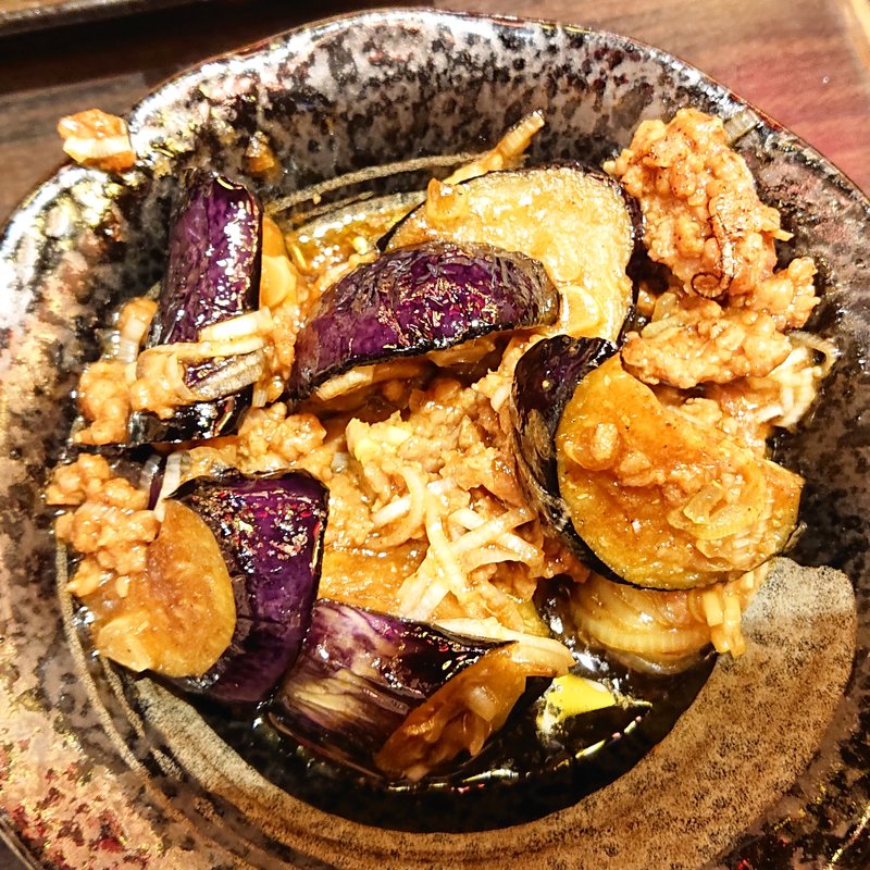 自家製肉味噌と茄子炒め(鶴見酒場)