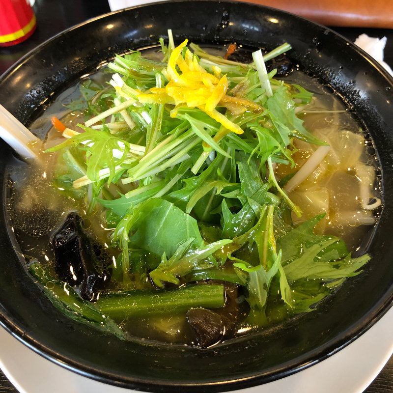 ゆず塩野菜らーめんピリ辛大盛(幸楽苑 上越店 )