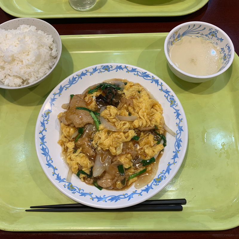 木須肉＋ライスセット(北京餃子 )