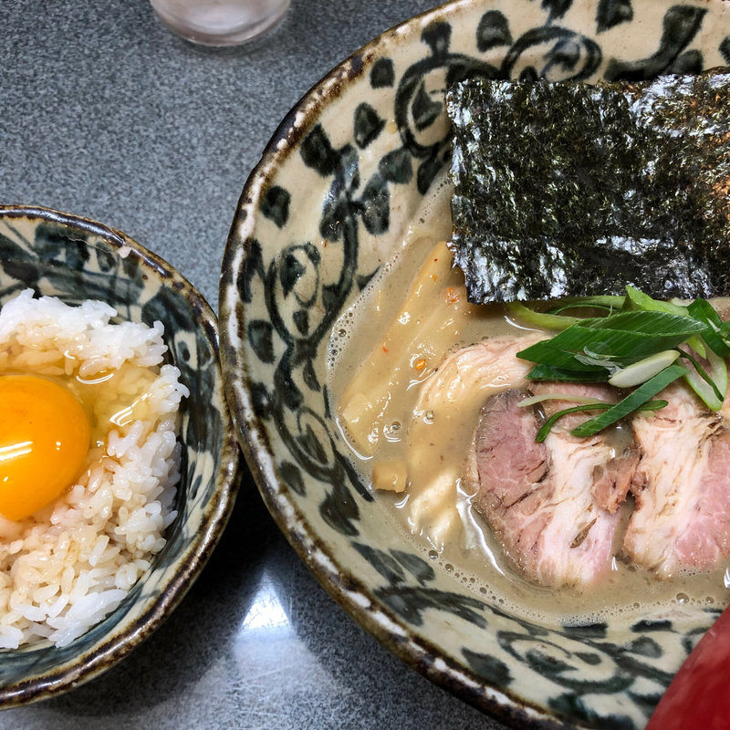 超イワシそば+玉子かけご飯セット(洛二神)