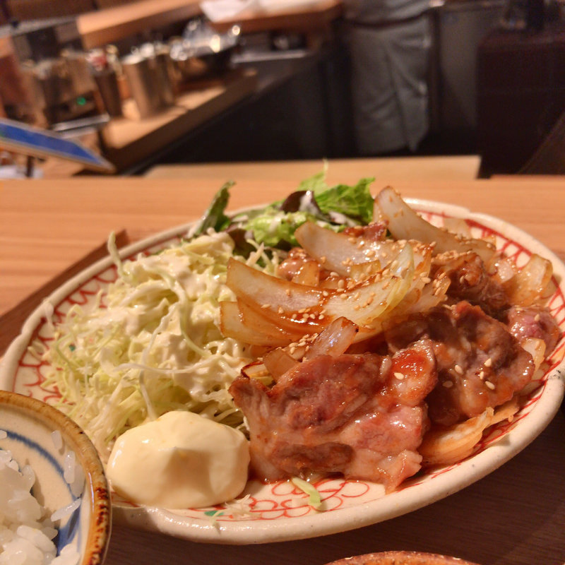 せせらぎ豚の生姜焼き御膳(炭火和食つかだ)