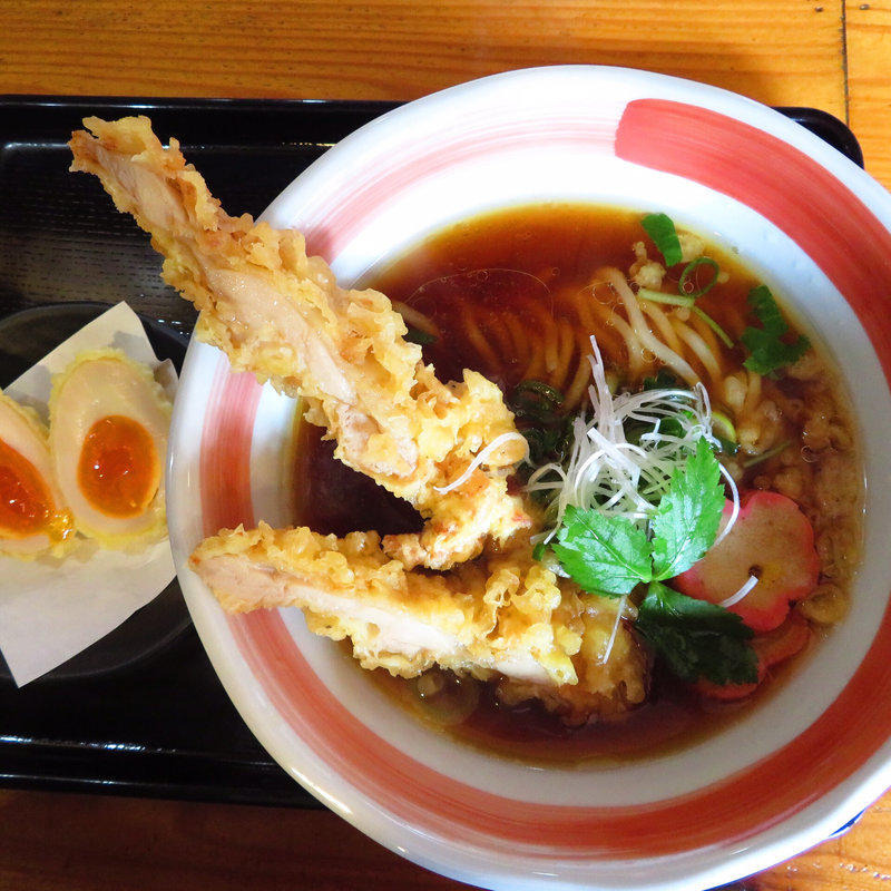 とり天らどん+味玉天(らどん 小椋)