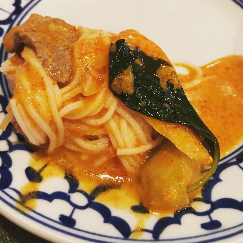 カレーと素麺のセット(タイランド )