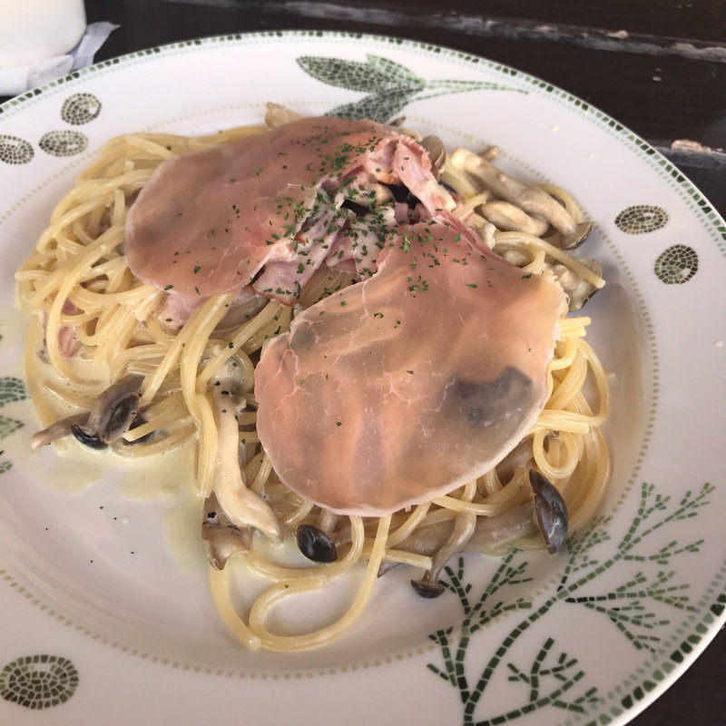 生ハムとしめじのマスタードソース(プラスワンカフェガーデン （PLUS-1CAFEGARDEN）)