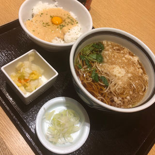 たぬき蕎麦 とろろ丼セット(ソバキチ at ラクーア)