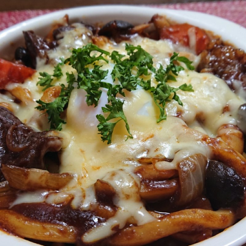 牛すじデミチーズうどん(ゆきはな)