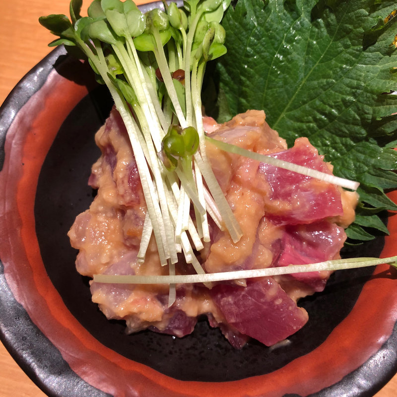 自家製味噌のなめろう(板バ酒バ魚)