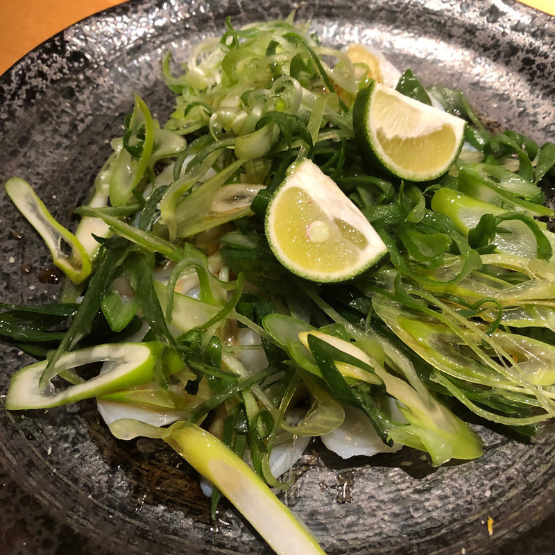 真ダコの九条ねぎのせ オリーブオイル(板バ酒バ魚)