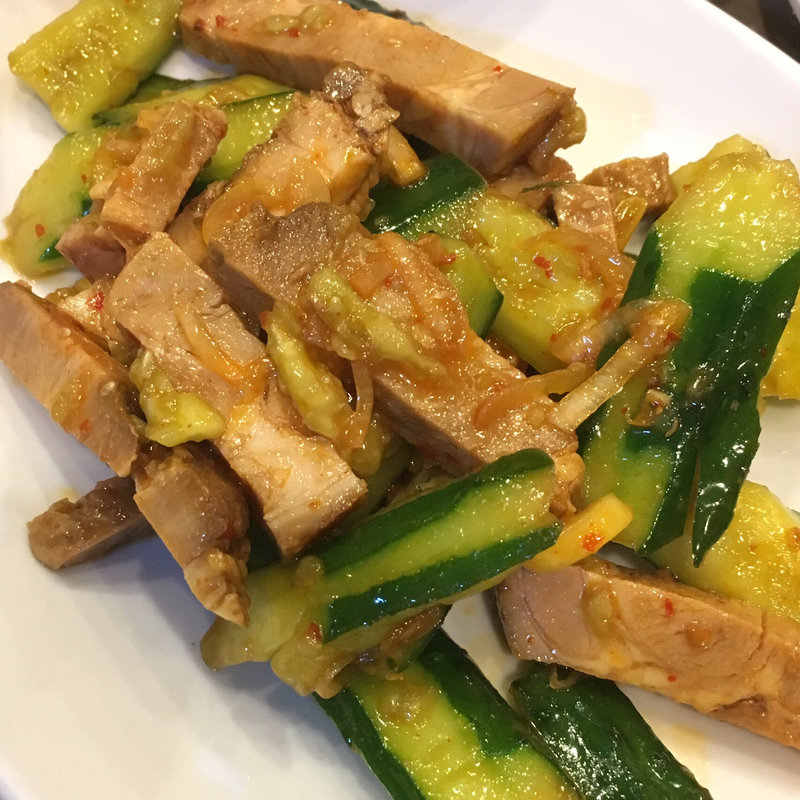 チャーシューとキュウリの辛味和え(菜来軒 )