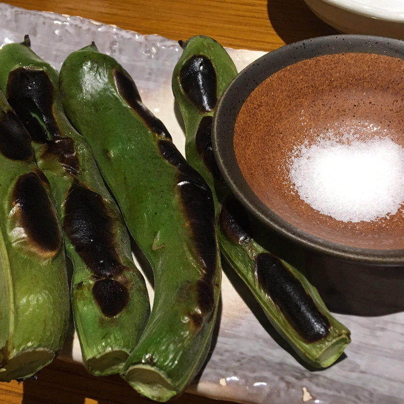 焼きそら豆(茅場町居酒屋つまみ菜)