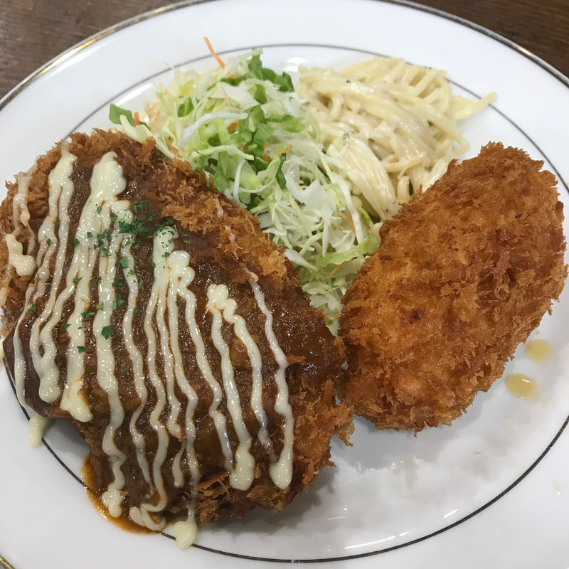 メンチカツ&カニクリームコロッケ(キッチンジロー 錦町店 )