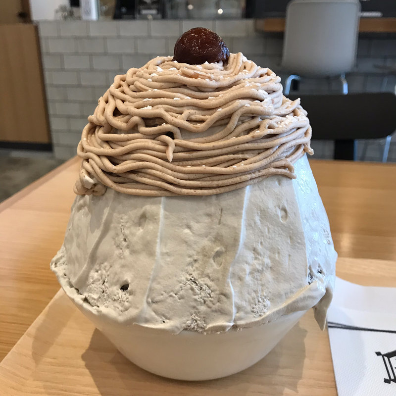 ほうじ茶モンブラン(おいしい氷屋 天神南店)