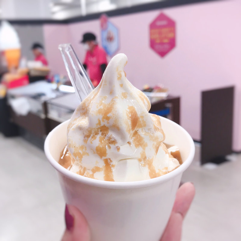 ホットキャラメルソフトクリーム(花畑牧場)