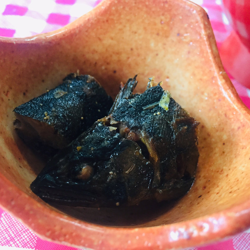 鮎の佃煮の残り物(田代ドライブイン )