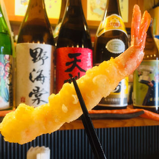 海老の天ぷら(地魚料理 盛喜)