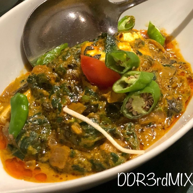 サーグパニール ほうれん草と自家製チーズのカレー(カイバル)