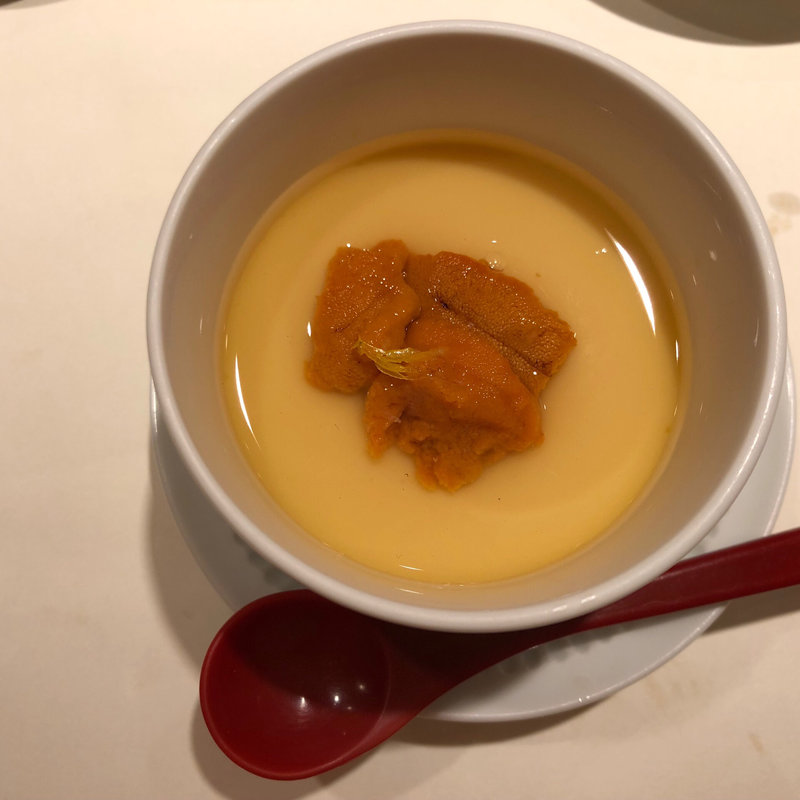 雲丹の茶碗蒸し(築地虎杖別館)