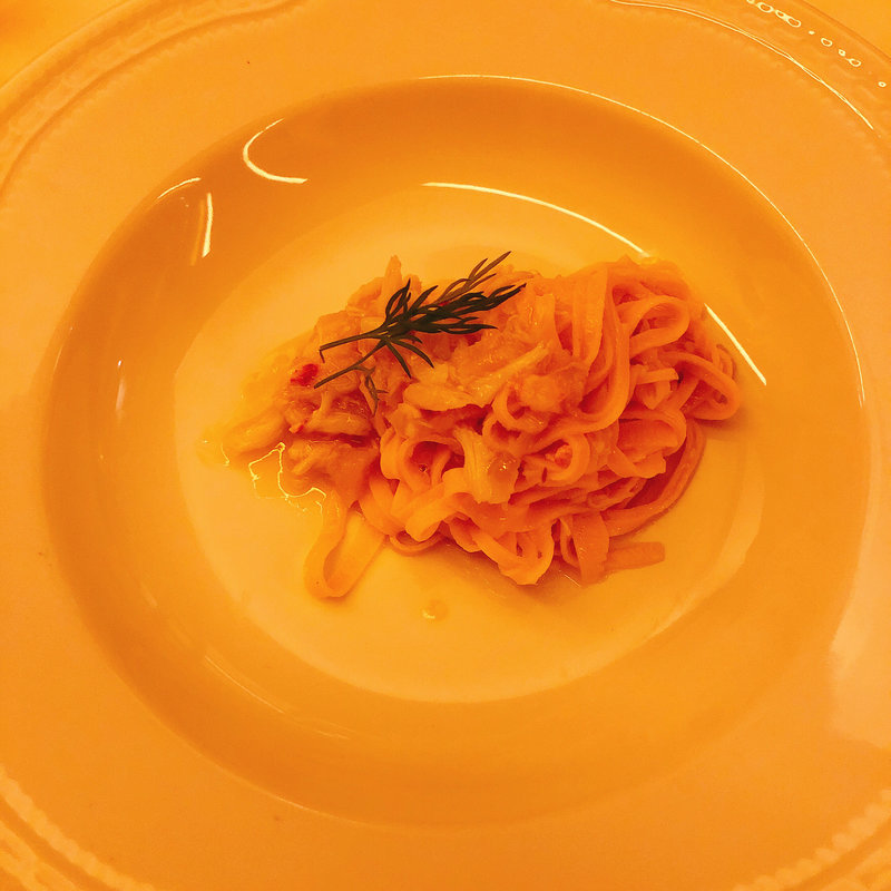 ズワイガニのパスタ(ピアット スズキ)