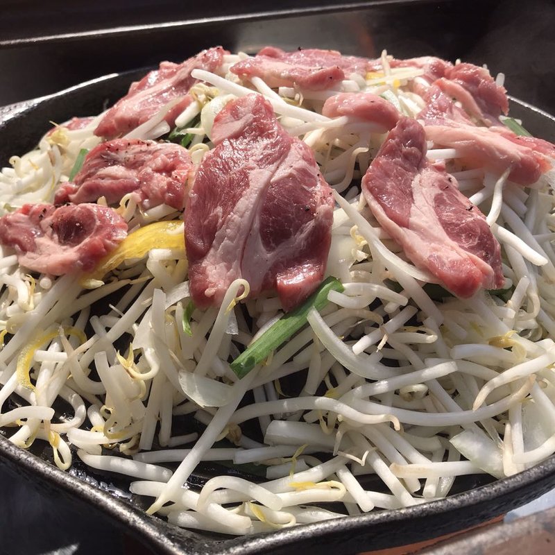 ジンギスカン定食(ジンギスカン レストランの木里館)