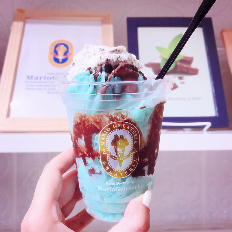 渋谷ヒカリエ店限定「けずりチョコミント」(マリオジェラテリア渋谷ヒカリエShinQs店)