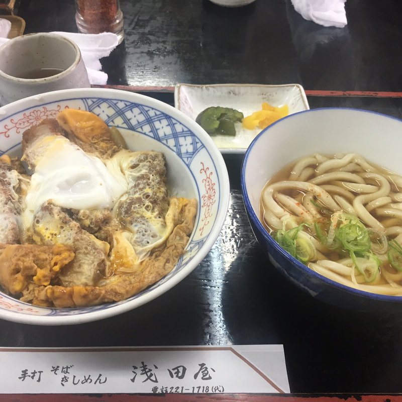 かつ丼＋ミニうどん(浅田屋)