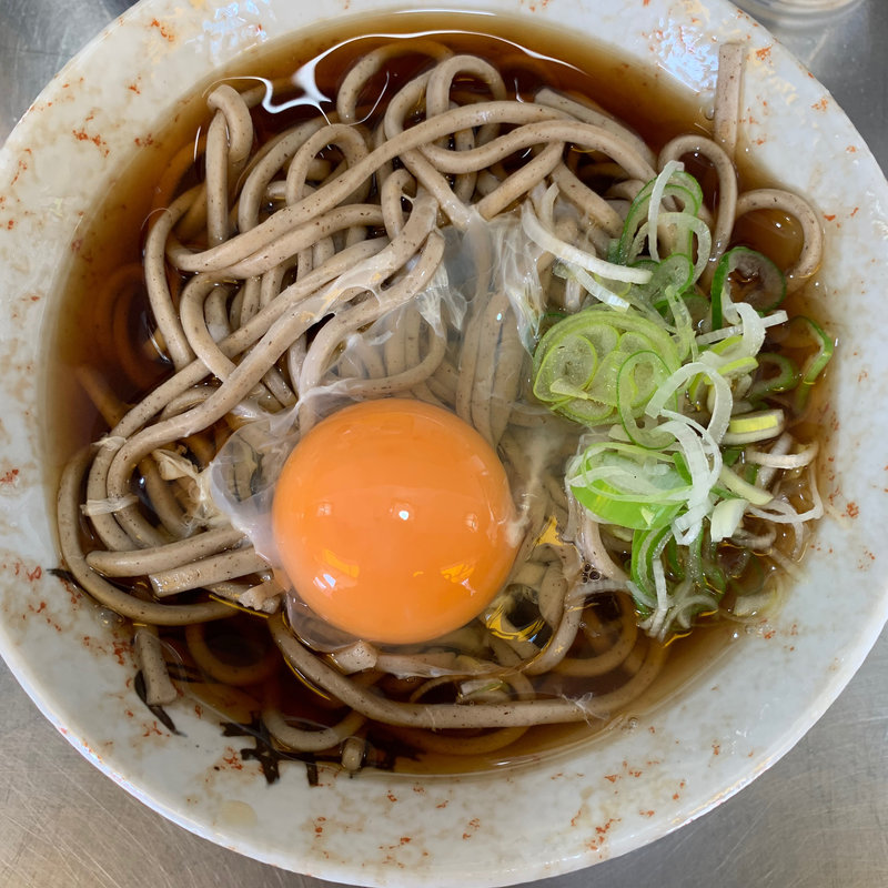 月見そば(田舎そば かさい)