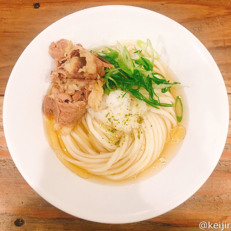 肉煮干しぶっかけうどん(中)(麺屋坂本01)