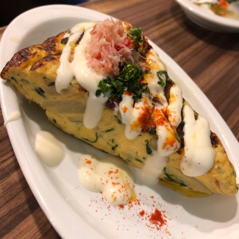 ズワイ蟹とじゃがいものスペイン風オムレツ(シーフード＆スペインバル アスール)