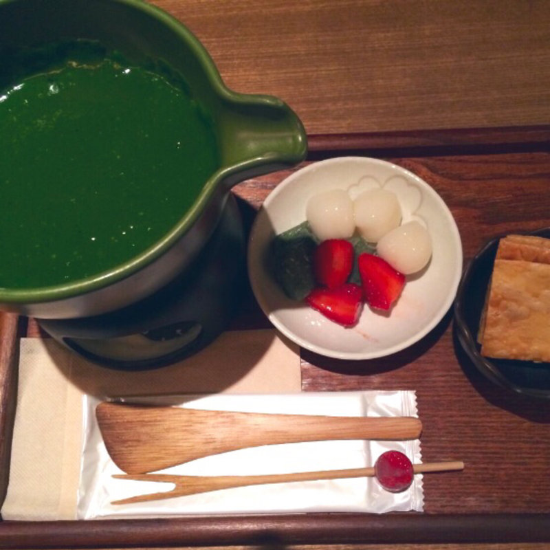京抹茶のチョコレートフォンデュ(神楽坂茶寮本店)