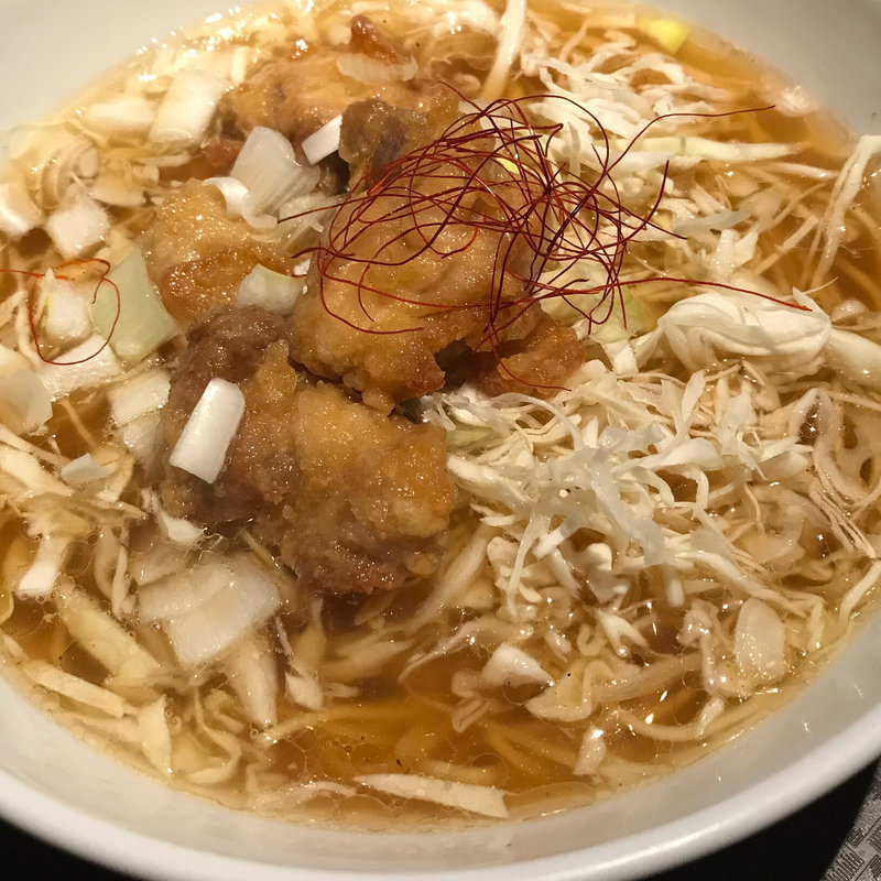 唐揚げ醤油ラーメン(ハレルヤ)