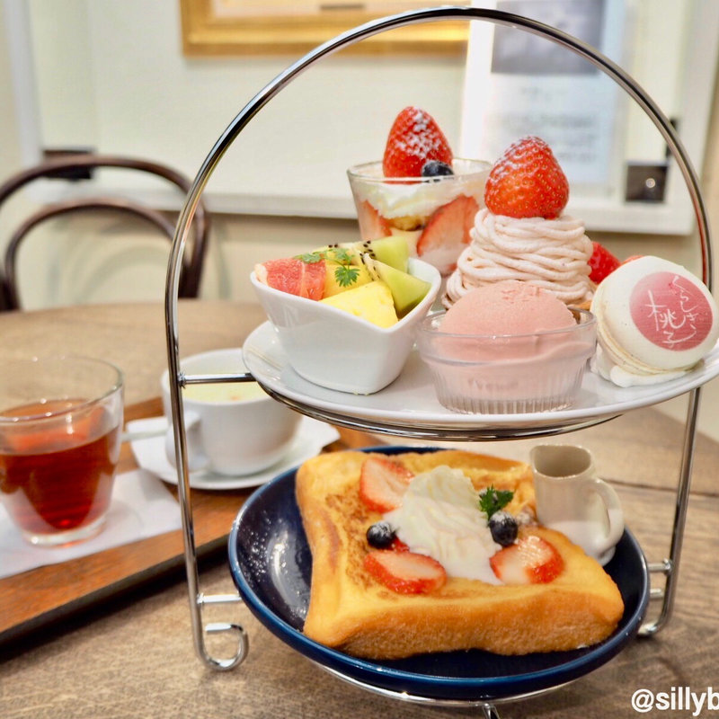 倉敷アフタヌーンティー特別メニュー くらしき桃子倉敷中央店のアフタヌーンティー(くらしき桃子 倉敷中央店 （くらしきももこ）)