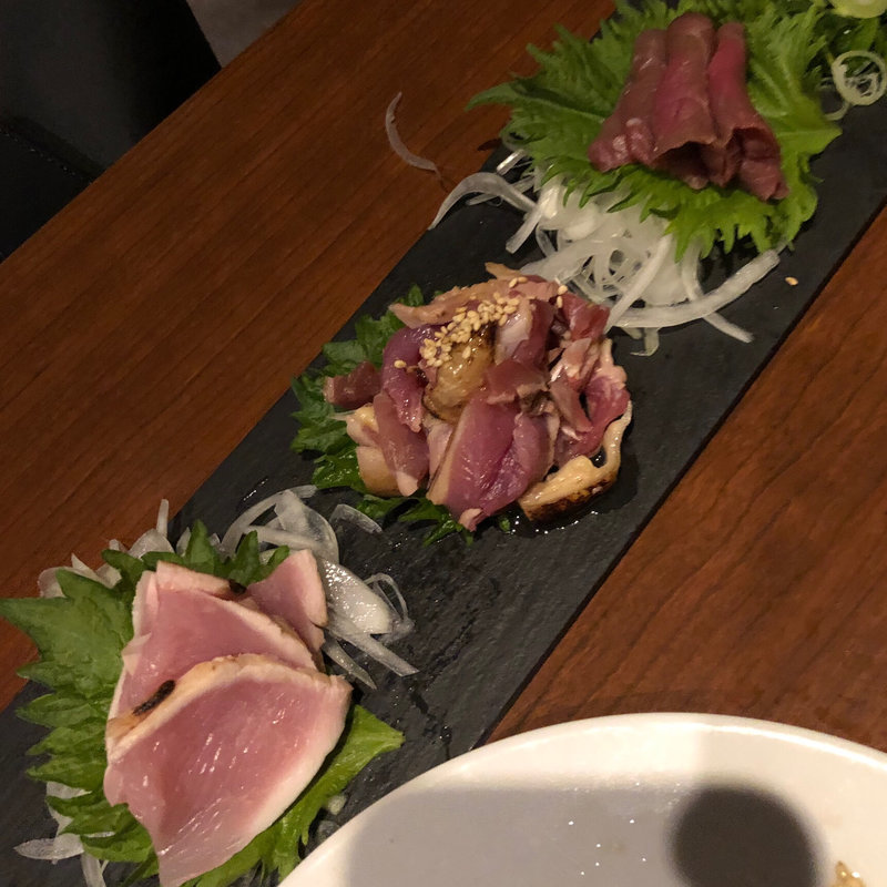 鷄刺し3種盛り(佐藤商店 )