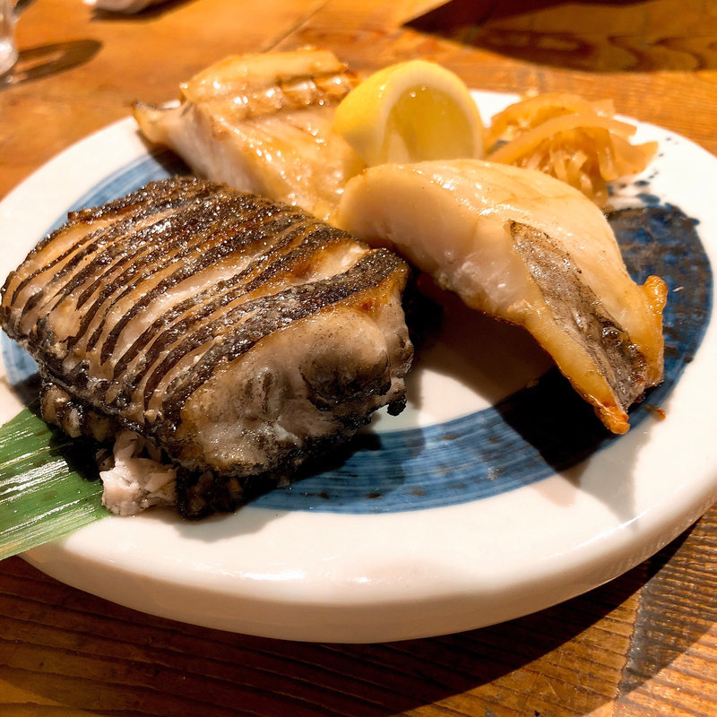 えんざらと赤魚の塩焼き(銀座船形)