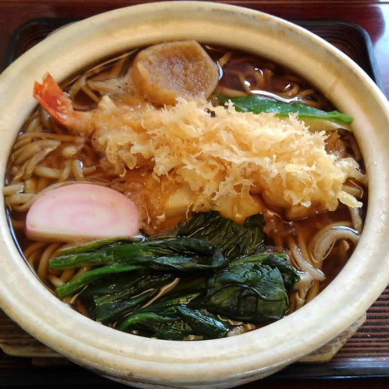 鍋焼きそば海老天付(そば順 伊達本店)