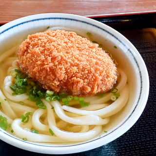 コロッケうどん（かけ+コロッケ）(上野製麺所 )