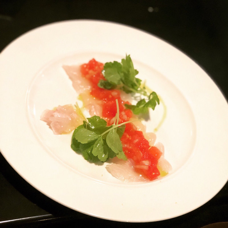 天然平目のカルパッチョ(ALI-OLI 亀岡)