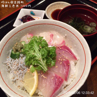 海鮮三色丼(吟ばん)