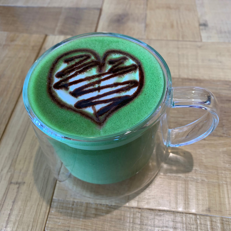 チョコ抹茶ラテ(こめ倉珈琲)